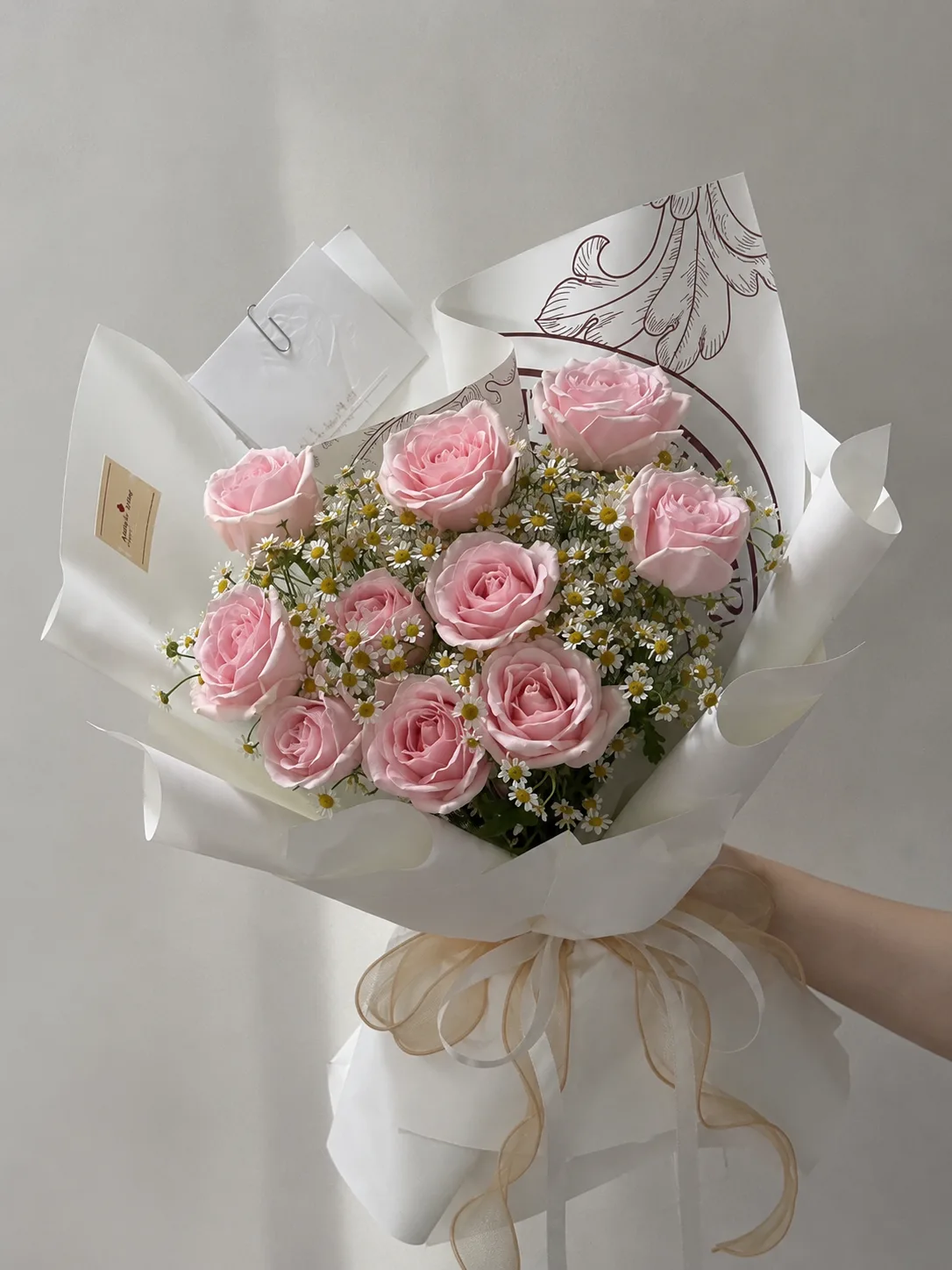 Pink Rose & Daisy Bouquet