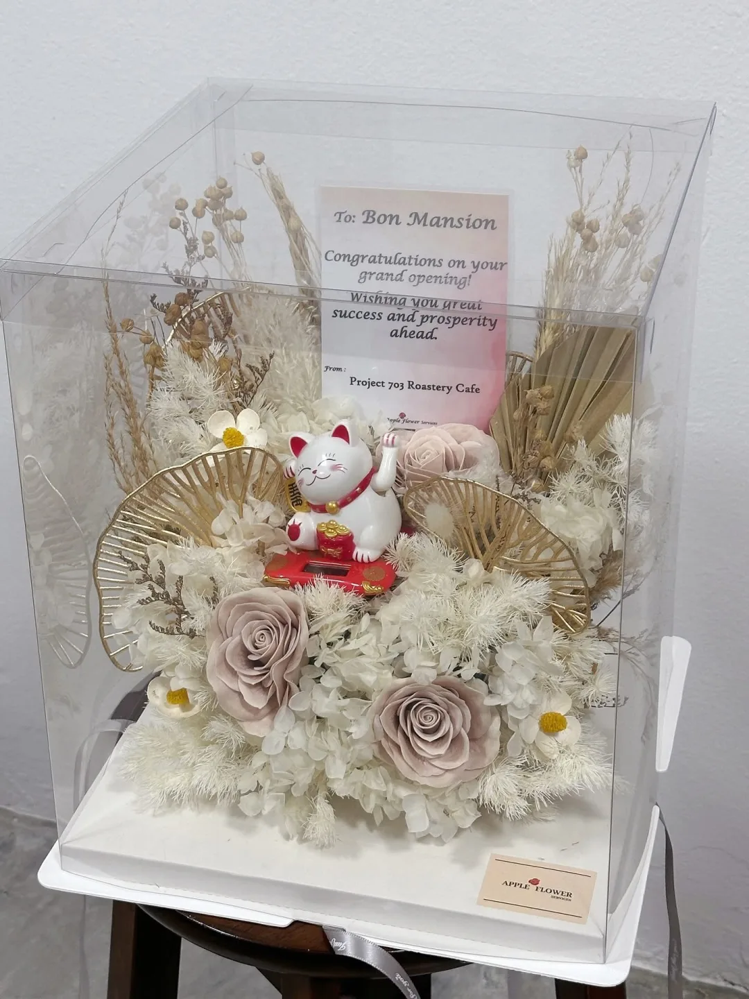 Opening Preserved Flower Box